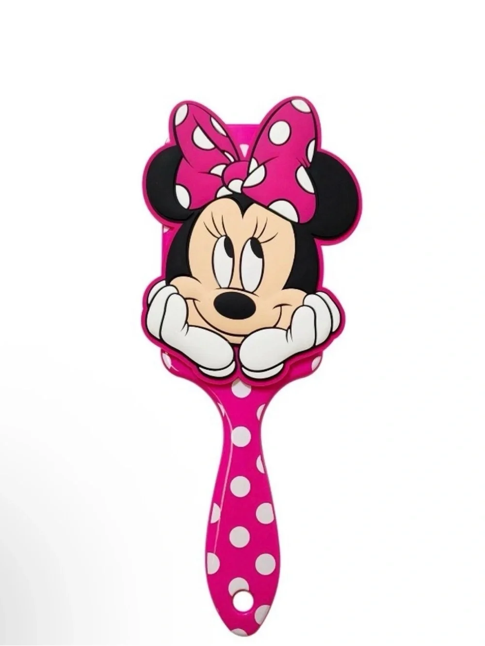 Disney Minnie Mouse Hot Pink & White Polka Dot Detangler Brush